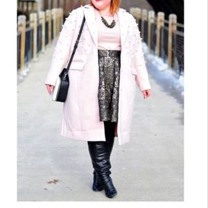 Full Length Coat - Pink with Pearls